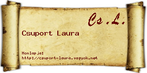 Csuport Laura névjegykártya
